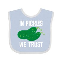 Inktastic Funny in Pickles We Trust Boys or Girls Baby Bib