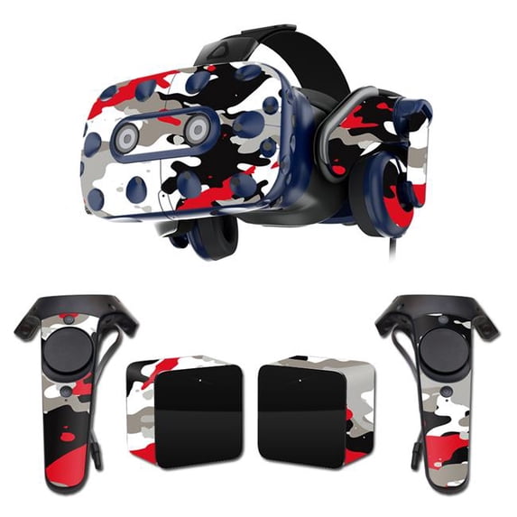 MightySkins HTCVIVEPR-Red Camo Skin for HTC Vive Pro VR Headset, Red Camo