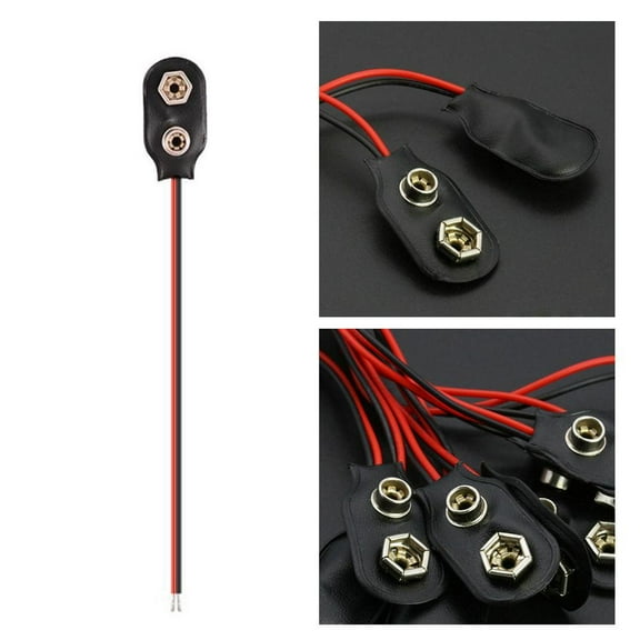 Misterolina 110Pcs Snap 9V 9 Volt Battery Clip Connector I Type w high Cable BEST