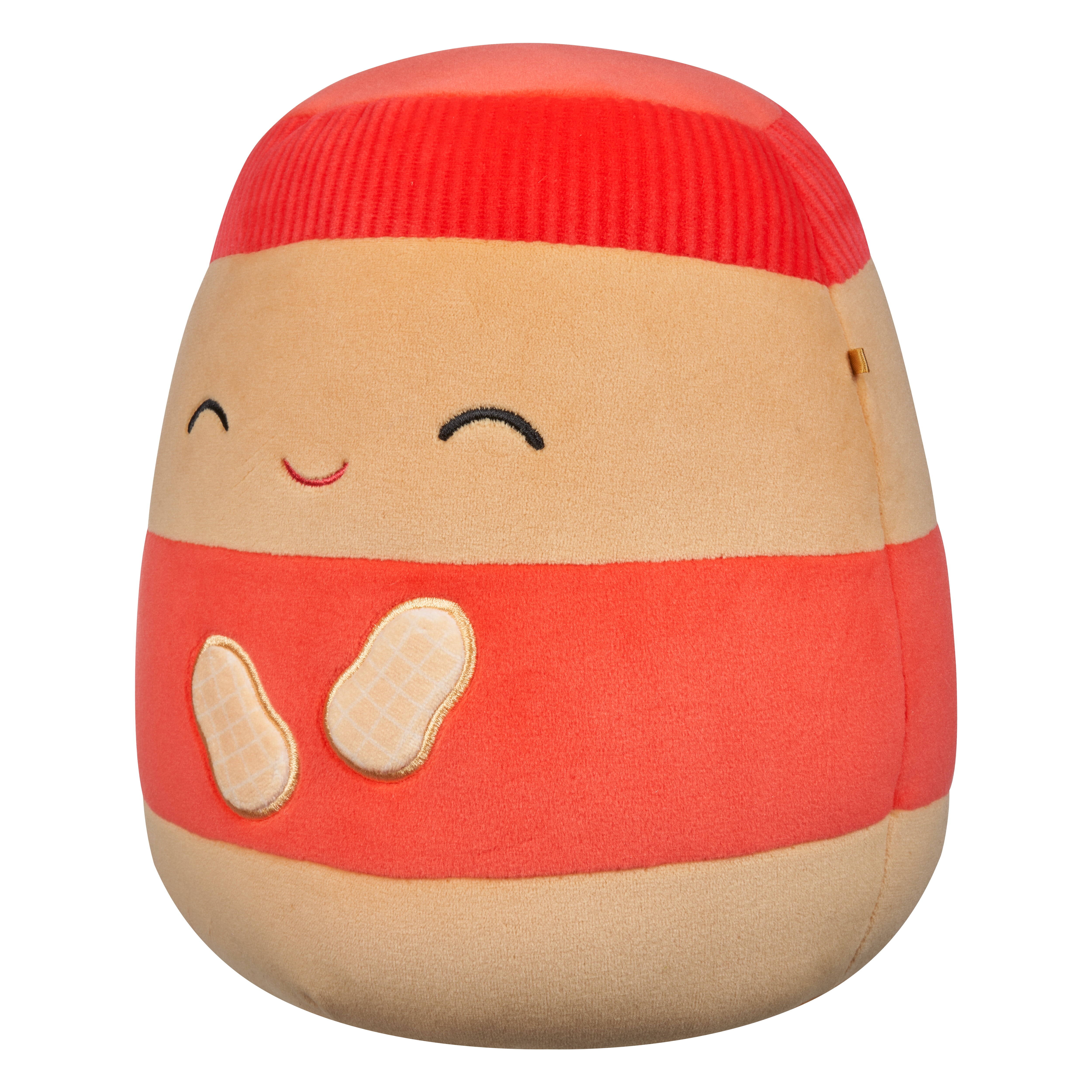 Squishmallows Official 10 inch Nedison the Red Peanut Butter Jar - Child's Ultra Soft Plush Toy
