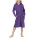 thumbnail image 1 of Manga Larga Vestido de Línea para las Mujeres Casual Color Sólido con Capucha Ropa de Casa Camiseta de Cama Roba, Mezcla de Algodón Suave, 1 of 1