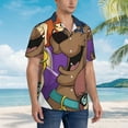 thumbnail image 4 of Lsque Scooby-Doo Pattern Hawaiian Shirt for Men Unisex Summer Beach Casual Short Sleeve Cotton Linen Button Down Shirts-Medium, 4 of 6