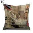 thumbnail image 1 of HEVIRGO Housse de Coussin en Lin avec Motifs de Drapeaux de Londres, 1 of 10