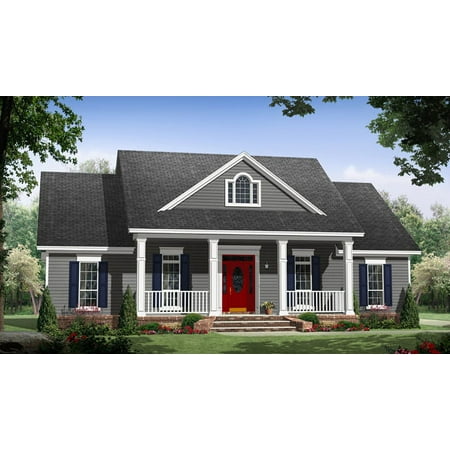 House Plan Gallery - HPG-1640 - 1,640 sq ft - 3 Bedroom - 2 Bath Small House Plans - Single Story Printed Blueprints - Simple to Build (5 Printed Sets)