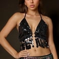 thumbnail image 3 of Fewfanhot Women's Luxury Sequined Dance Outfit with Fringes and Built-In Chest Pads, Performance Clothes for Raves & Celebrations, 3 of 5