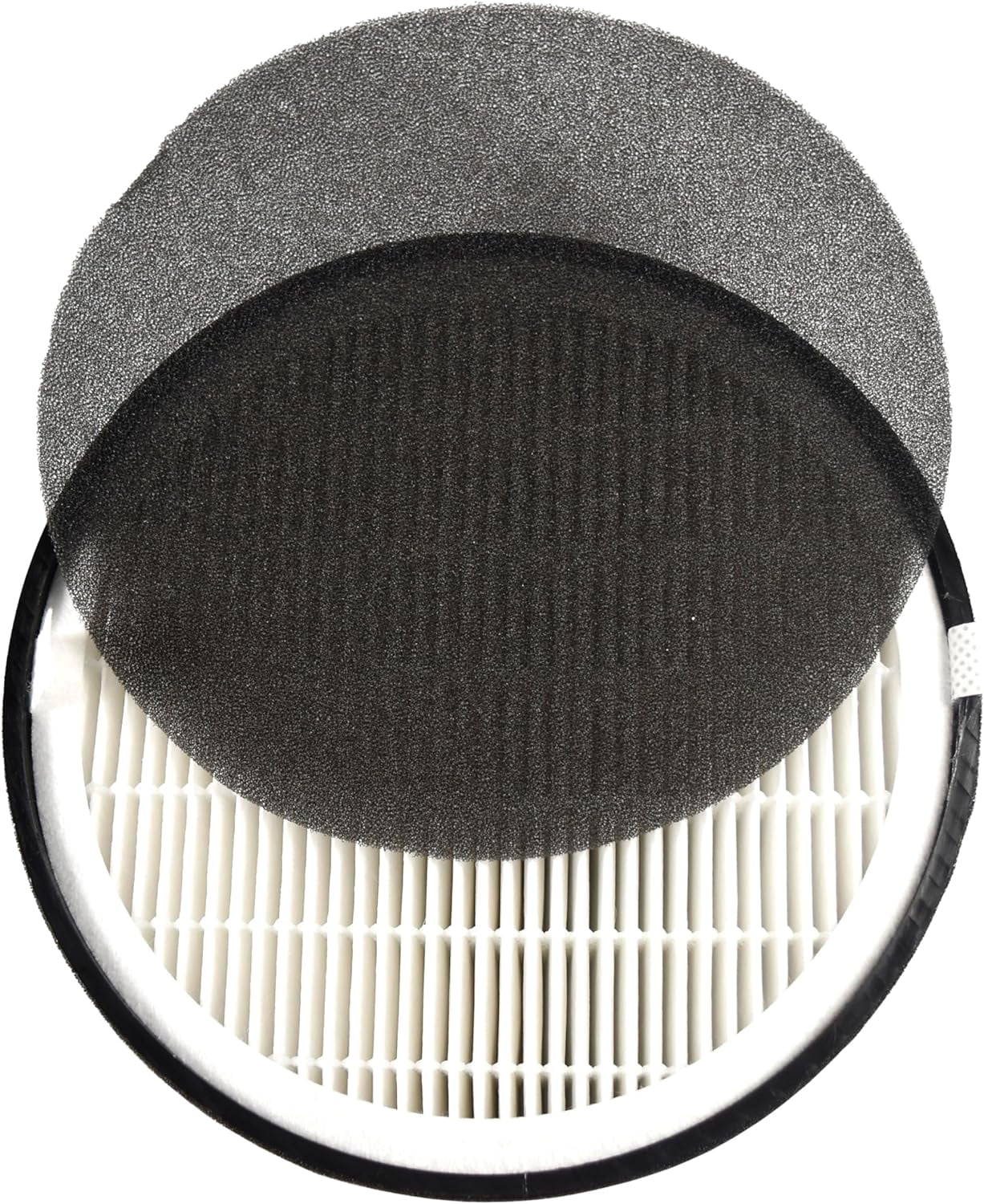 HQRP 2-Pack LV-H132-RF Replacement Filter Compatible with LEVOIT LV-H132 Air Purifier, 3-in-1 HEPA Activated Carbon Filter Set