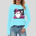 thumbnail image 2 of Godom Halloween Shirts for Women Long Sleeve Crewneck Casual Dressy Tops Funny Graphic Fall Fashion Outfits, 2 of 4
