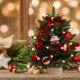 thumbnail image 3 of Adornos navideños, adornos navideños, regalos navideños Adornos navideños Cuentas flocadas Mini árbol de Navidad Adorno navideño Escritorio Pequeño árbol de Navidad para decorar, 3 of 6