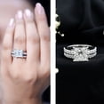 thumbnail image 4 of Rosec Jewels IGI Certified Lab Grown Diamond Wedding Ring Set (E-VS1 Grade) - 5 Carat Diamond Engagement Ring with Band, 925 Sterling Silver, US 4.00, 4 of 9