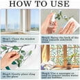 thumbnail image 5 of 39.4x16.9 Inch Rainbow Window Privacy Film Green Leaves Plant Static Glass Cling 3D Plastic Non-Adhesive Sun Blocking Glass Sticker Stained Window Decals for Room Home Mixed Color, 5 of 9