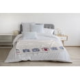 thumbnail image 3 of Simply Daisy Beach Huts Fleece Throw Blanket, Ivory, Standard Throw, 3 of 4