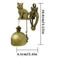 thumbnail image 3 of Zhourta Animal Door Bells Metal Wind Chime Decor Dachshund Hummingbird Dolphin Cat Designs for Outdoor Hanging Ornament, 3 of 7