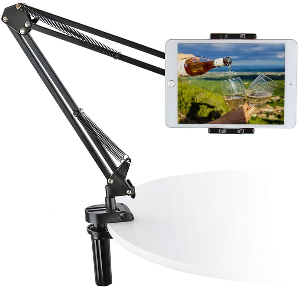 Woleyi Foldable Tablet Holder with Foldable Aluminum Alloy Swing Arm