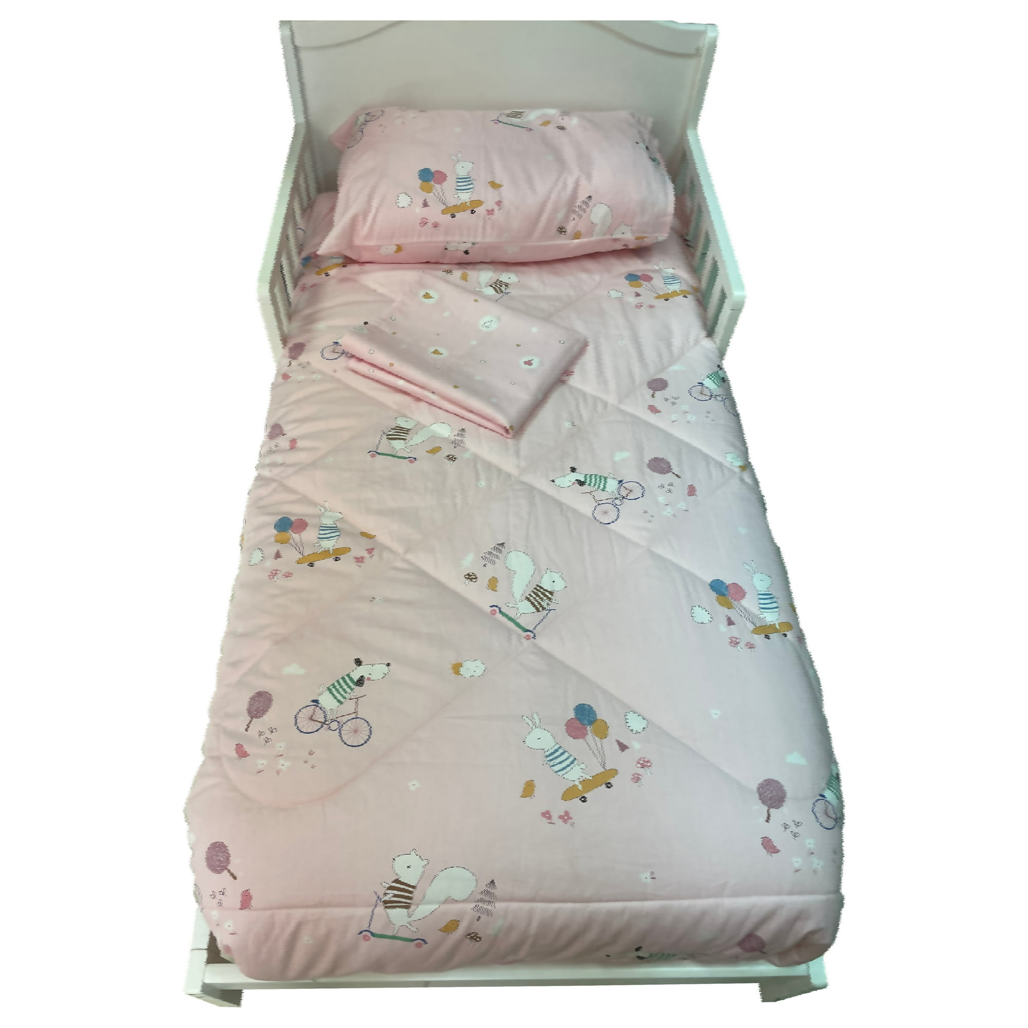 Set Para Cama De Transición Niña Ardillita De 4 Piezas Pellitos