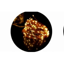 Solar Lights String, Led Solar Fairy Lights Waterproof Decorative Copper Wire Lamp 8 Function 10 Meters 100 Lights (Warm White)