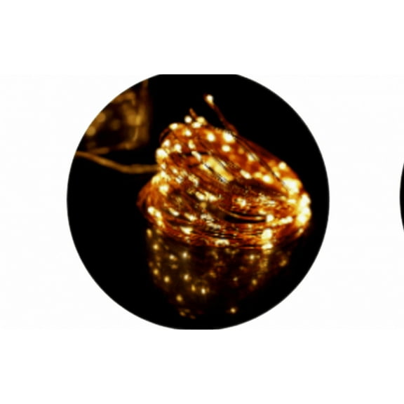 Solar Lights String, Led Solar Fairy Lights Waterproof Decorative Copper Wire Lamp 8 Function 10 Meters 100 Lights (Warm White)