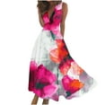 thumbnail image 2 of Titcea Summer Dresses for Women 2026 Deep V Neck Sleeveless Wrapped Chest Flowy Maxi Dresses Floral Printed Casual Elegant Dresses, Gifts for Mom/Her, 2 of 5