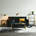 thumbnail image 4 of Household Essentials Crown Rectangular Coffee Table with Storage Shelf Black Oak Wood Grain and Gold Metal, 4 of 7