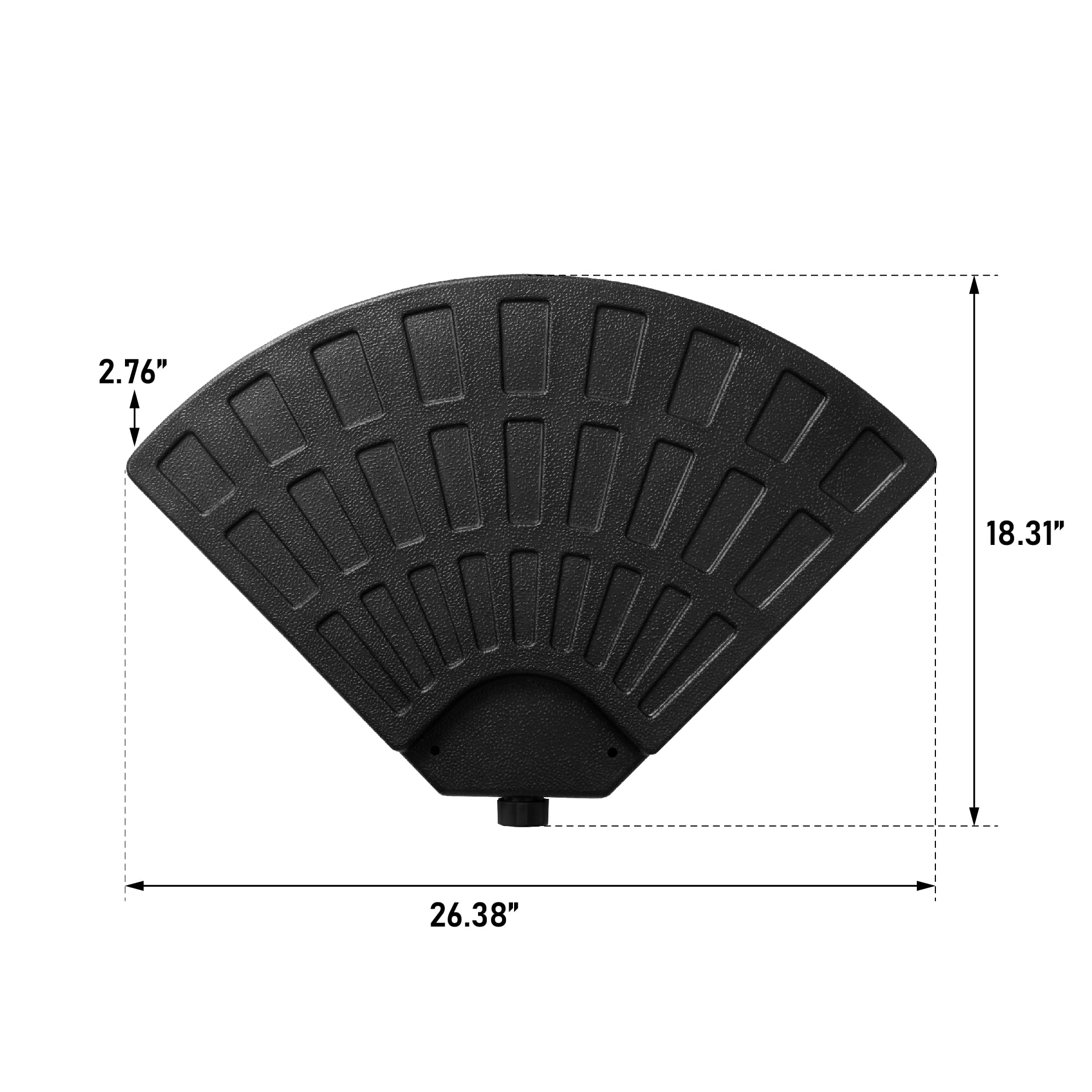 Umbrella Base Set of 4, Fillable with Water or Sand for Offset Patio Umbrella, Heavy Duty Outdoor Stand for Cantilever Umbrella, Black