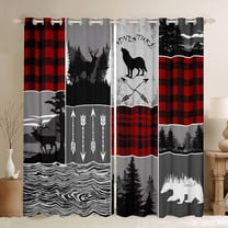 Feelyou Adventure Camp Curtains Pack of 2 (42x84 Each), Bear Curtains Blackout