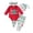 Red, variant on Enyan Newborn Baby Girl Christmas Outfits Ruffle Long Sleeve Romper Bodysuit Ribbed Pants Set Cute Fall Winter Clothes(Size 3-6 Months)