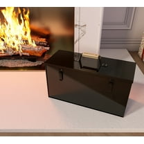 Fire Beauty Fireside Ash Carrier,Metal Ash Storage Box,3 Gallon Ash Tidy Container with Lid,Ash Pail,Fireplace Ash Bucket Bin for Fireplace, Fire Pits, Wood Burning Stoves, Grill, Outdoor