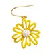 thumbnail image 4 of Pendientes de flores simples y hermosos con forma de gota para mujer (blanco y amarillo), 4 of 6