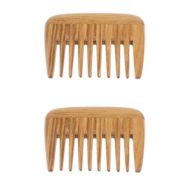2x De Sándalo Hecho Para Cabello / Perilla / Barba / - Cepillo De cabellero De De Anchos Para Desenredar El Cabell Yuyangstore Peine de madera unisex