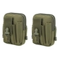 thumbnail image 4 of PPgejGEK 2-Pack Outdoor Military Tactical Waist Bag, 16x12x5cm/6.3x4.7x2in, MOLLE Compatible Belt Pouch for Phone GPS and Essentials, 800D Fabric, 4 of 8