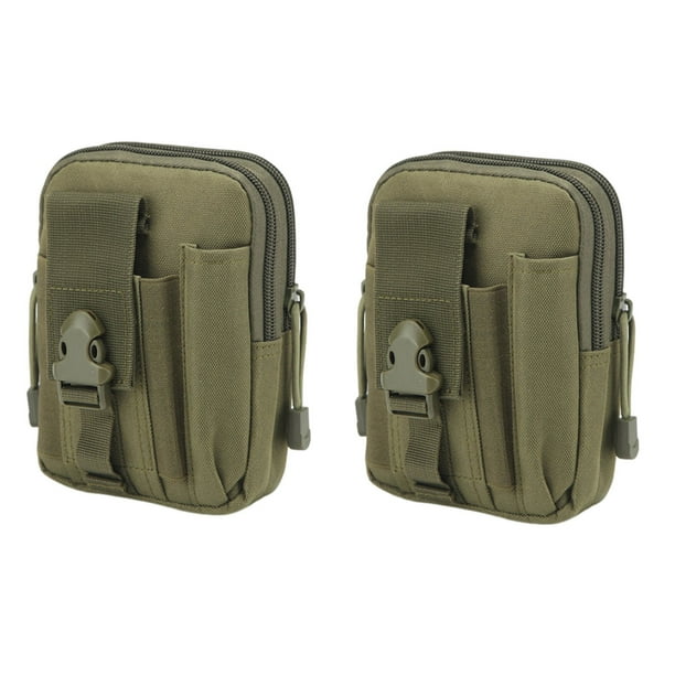 Riñonera táctica deportiva militar para exteriores, 2 unidades, cinturón deportivo de estrategia, monedero, funda para teléfono móvil de 6 pulgadas, riñonera deportiva de estrategia militar