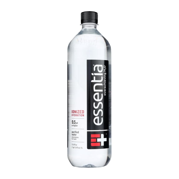 Essentia Hydration Perfected Drinking Water - 9.5 ph. - Case of 12 - 1 Liter