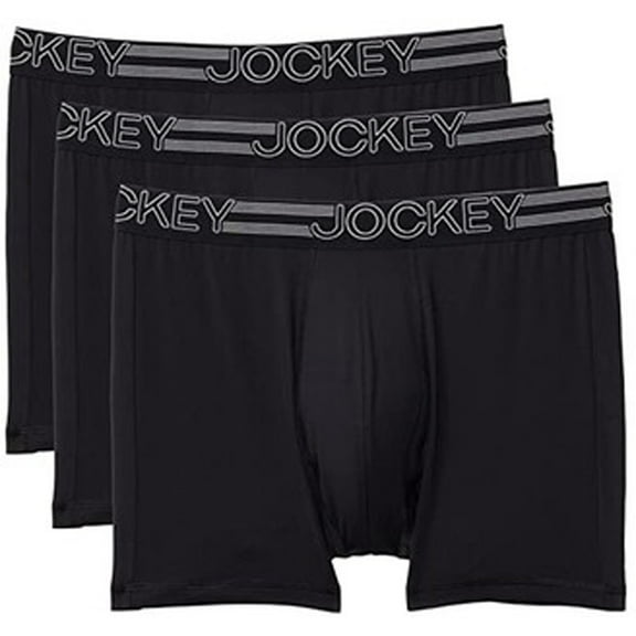 Jockey Men's Jockey� 4-Pack Active Stretch Boxer Briefs, Black, Medium