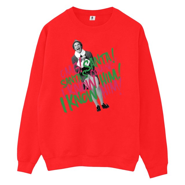 Elf Mens Santa's Coming Sweatshirt