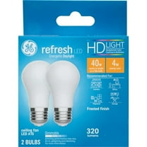 GE 31375 A15 Refresh HD Ceiling Fan LED Light Bulbs, 4 Watts
