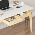 thumbnail image 5 of MONSLIPA Writing Study Table with 2 Drawers, Cumputer Desk for Home Office, White, 47.2"*21.7", 5 of 7