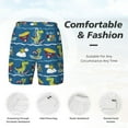 thumbnail image 6 of Picia Dinosaur on the Beach Vacation pattern Mens Swim Trunks with Compression Liner Stretch Beach Shorts Quick Dry with Zipper Pockets No-Chafing Board Shorts-XX-Large, 6 of 9