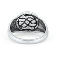 thumbnail image 3 of Celtic Snakes Triquetra Knot Artisan Oxidized Finish Band Thumb Ring Size 9, 3 of 5