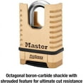 thumbnail image 4 of Master Lock Heavy Duty Outdoor Combination Padlock with Shrouded Brass Body, 4 of 7
