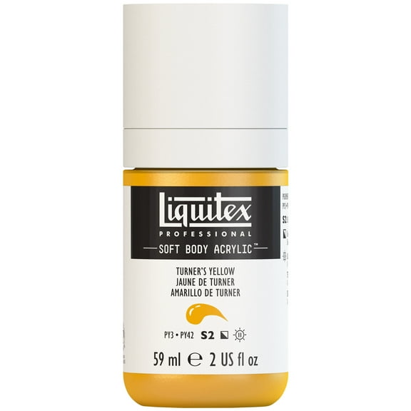 Liquitex Professional Soft Body Acrylic Color, 2 oz., Turner's Yellow