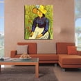 thumbnail image 2 of Vincent Van Gogh Painting Van Gogh Young Peasant Woman with Straw Hat Sitting in the Wheat Canvas Wall Art, 2 of 7