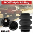 thumbnail image 2 of Vixen Air 1/2" NPT Single Air Port Triple Bellow Suspension Air Spring/Air Bag Dual Pack with Fittings, Schrader Valves and 20FT Hose VXD26T14S, 2 of 8
