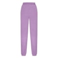 thumbnail image 6 of Women Flare Ribbed Pants High Waist Elastic Wide Leg Sweater Pant Lounge Pajama Pants Comfy Open Bottoms Palazzo, 6 of 6