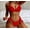 01 Red, variant on Hicidod Women Swimsuit 2 Piece V Neck Triangle Top Wide Straps Bikini Set Fashion Solid Side Knot Bathing Suits