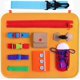 thumbnail image 1 of Tablero ocupado para niños pequeños, juguetes Goorder Montessori, tablero de actividades para bebés, tablero sensorial oso de fresa Hogar, 1 of 5