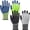 Size M, Green+Gray, variant on 2 Pack Latex Coated Work Gloves for Men Women, Waterproof and Non-Slip Safety Gloves with Breathable Knit Liner, Heavy Duty Grip for Gardening, Construction, Warehouse and DIY