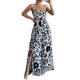 thumbnail image 4 of Women'S Jumpsuit Casual One-Piece Boho Summer Outfits Strap Wide Leg Long Pants Rompers, 4 of 9