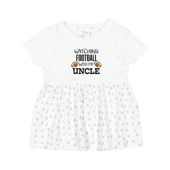 Inktastic Watching Football with My Uncle Girls Baby Dress