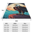 thumbnail image 3 of Honeii Cartoon Iceberg Bald Eagle Print Fleece Blanket - Throw Blanket for Bed, Sofa, Couch, Camping, and Travel , Microplush Ultra Soft Warm Blanket-40"x30", 3 of 7