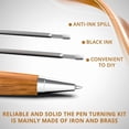 thumbnail image 5 of Pen Kits for Woodturning 10 Pack 10 Pen with Black Ink Ballpoint Craft Slimline Rollerball Turning Supplies Twist Set, 5 of 6