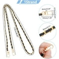 thumbnail image 3 of 46.8 Inch PU Purse Chain Strap Light Gold Wallet Metal Chain Zinc Alloy Belt Chain Bag Strap Extender with Alloy Spring Swivel Clasp for DIY Bag Replacement Accessories, 3 of 6